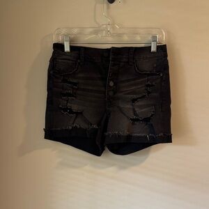 Sincerely Jules Black Distressed Jean Shorts